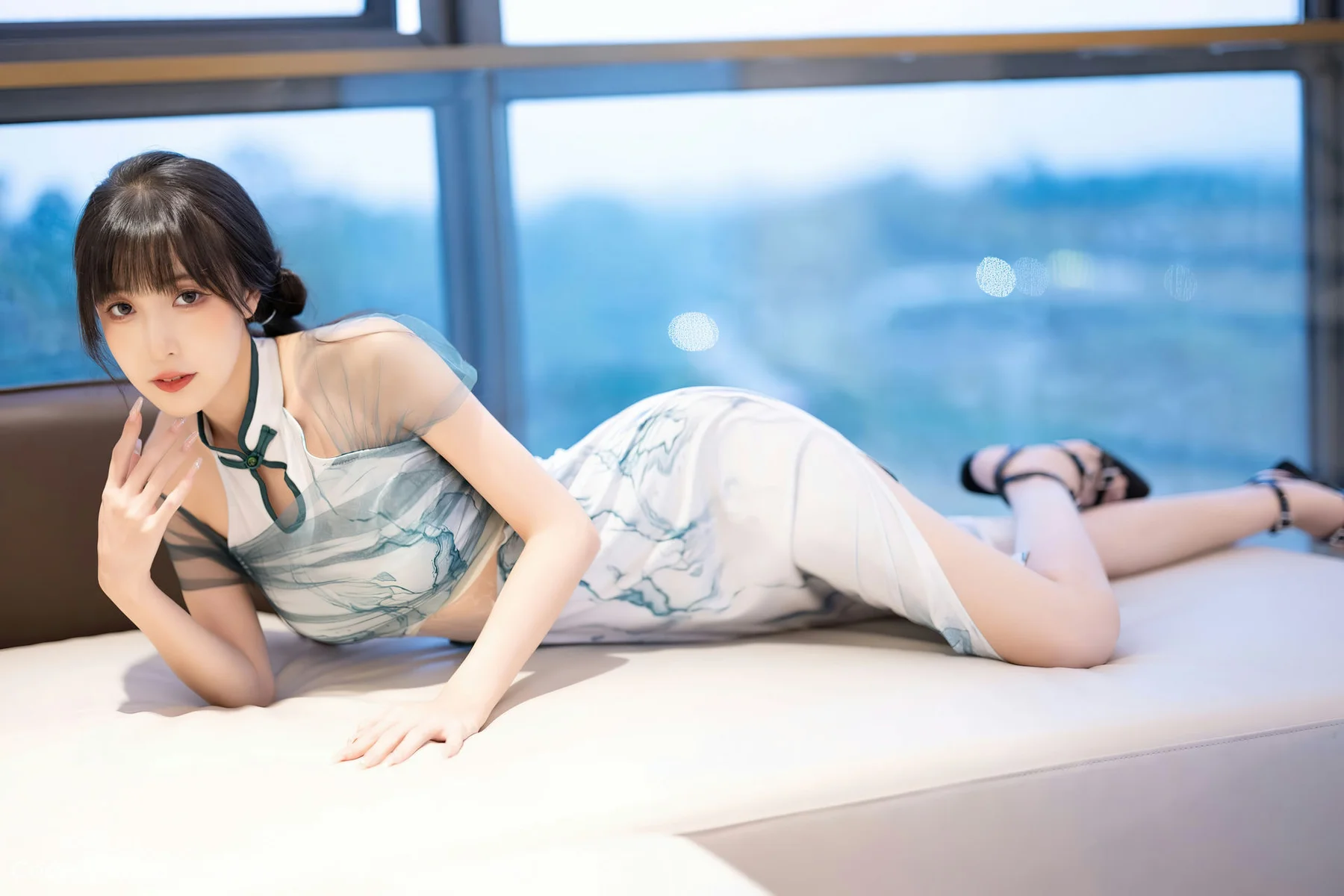 XiuRen 秀人 No.7605  林星阑 图案旗袍性感写真1 - 7