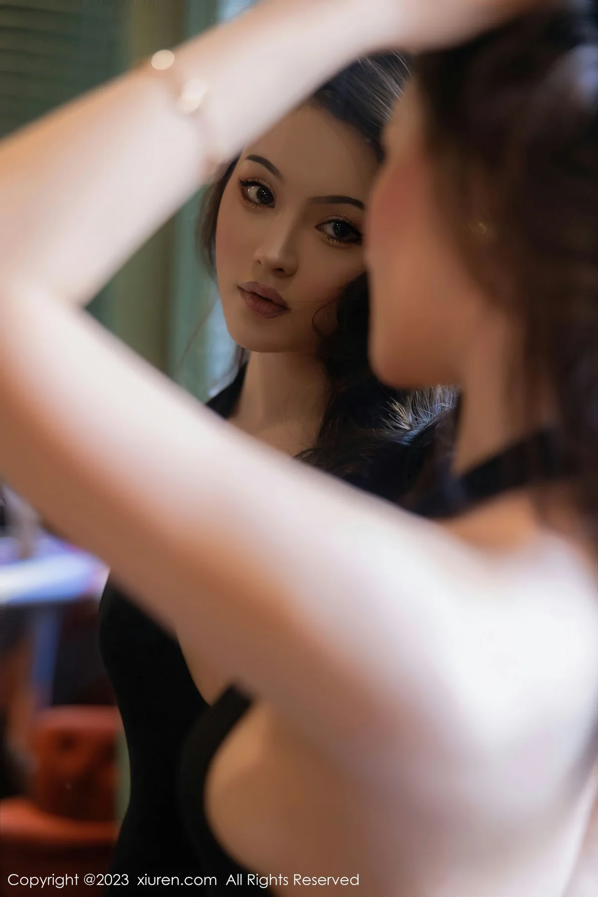 XiuRen 秀人 No.7607  Nanyo 首套写真黑色网格袜33 - 7