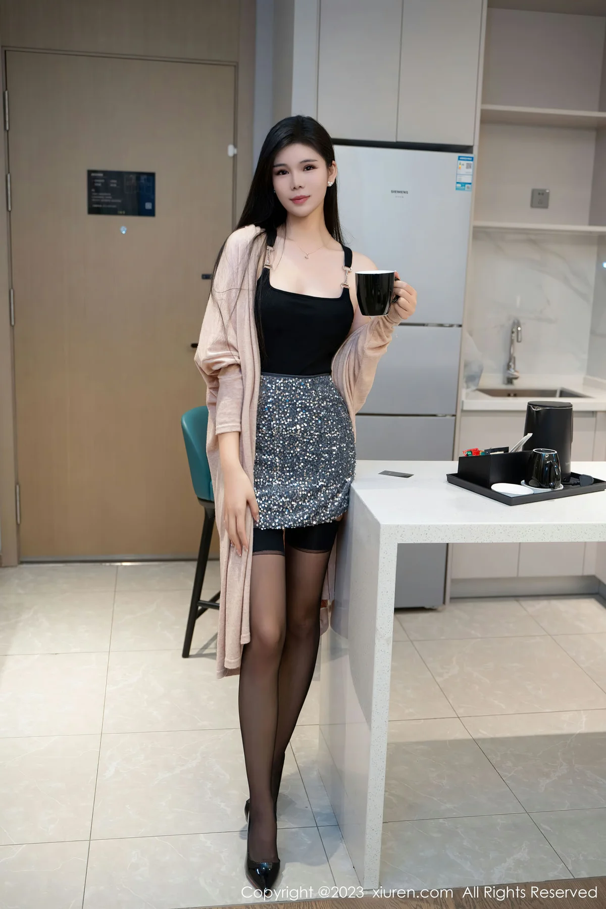 XiuRen 秀人 No.7636  雪糕CiCi 性感网纱性感写真 - 4