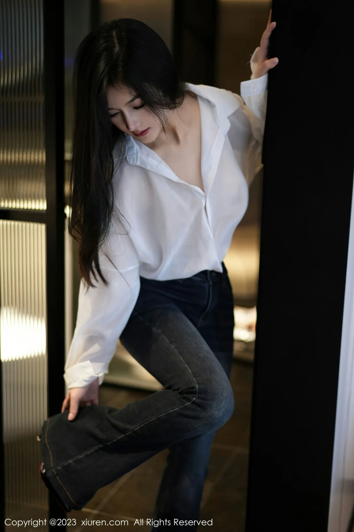 XiuRen 秀人 No.7645  谭小灵 简约牛仔裤性感写真11 - 3