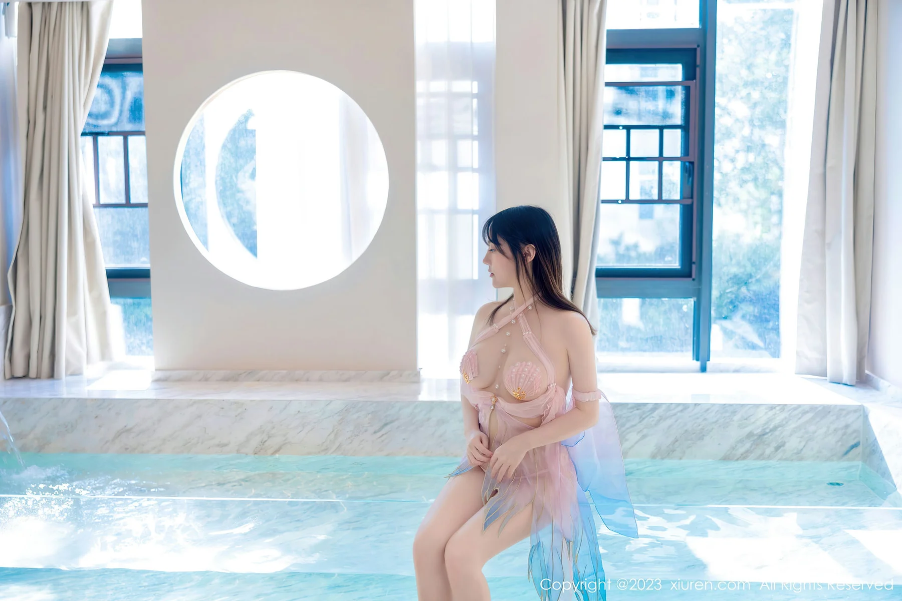 XiuRen 秀人 No.7650  豆瓣酱 泳池场景性感写真111 - 1