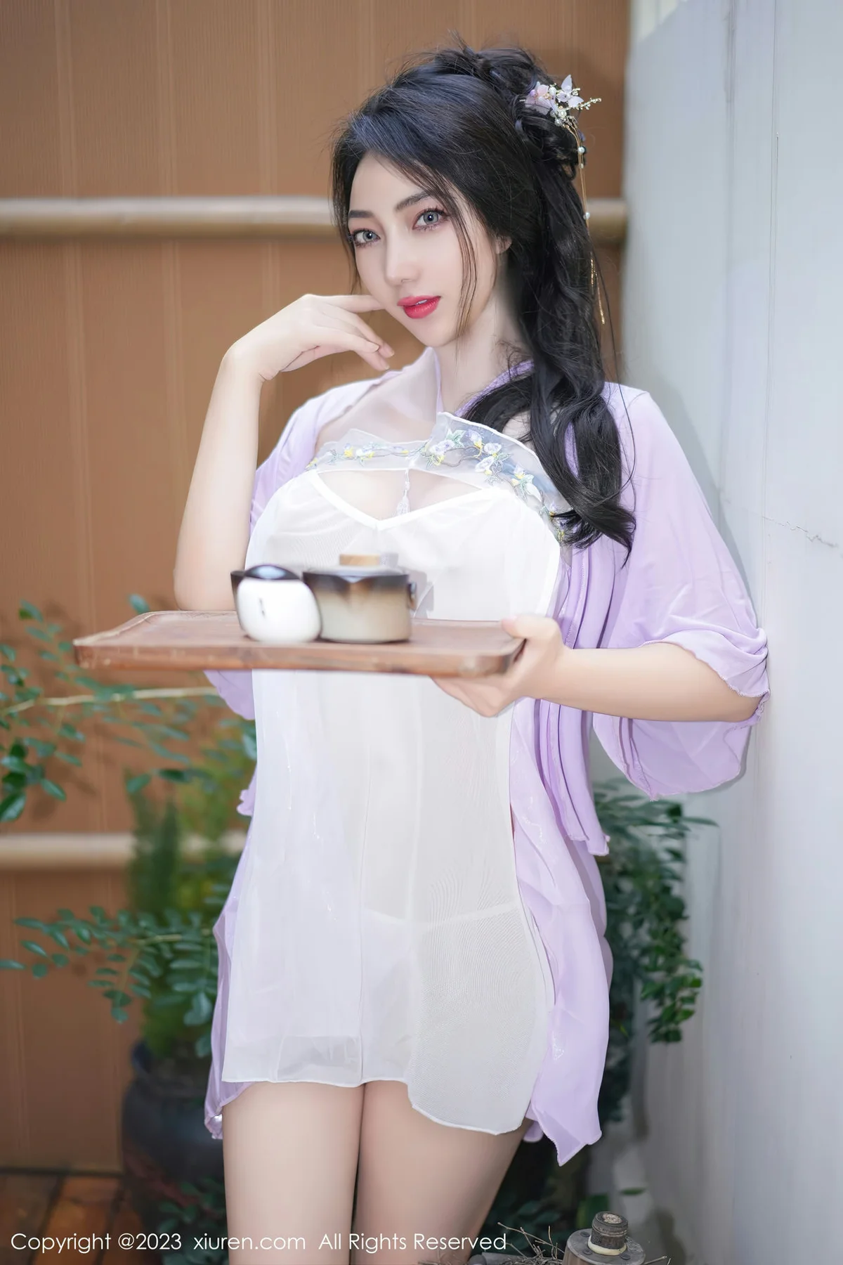XiuRen 秀人 No.7665  娇喘JC 紫色薄纱服饰性感写真2 - 6
