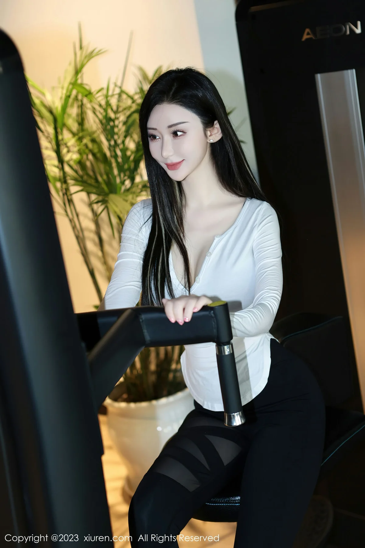 XiuRen 秀人 No.7705  田兮白 黑色比基尼第二套写真 - 2