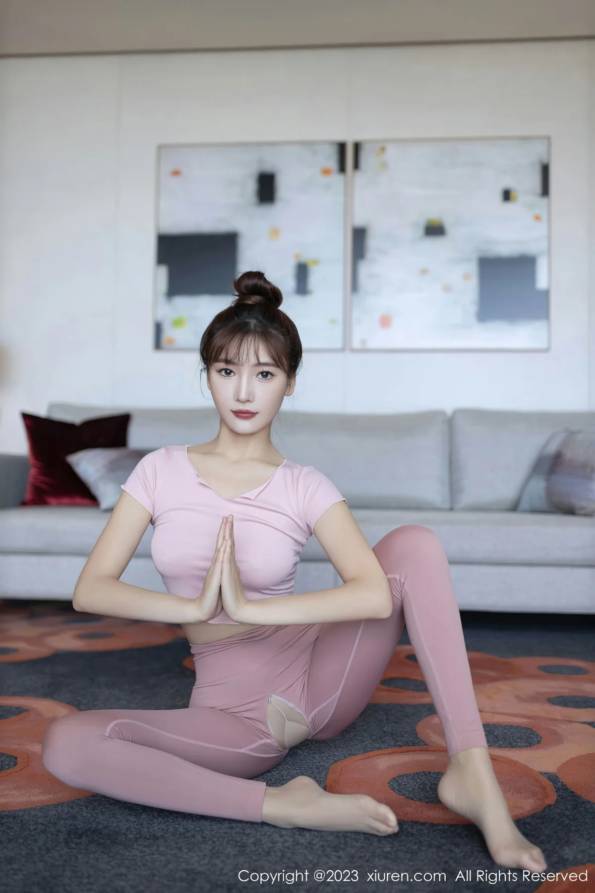 XiuRen 秀人 No.7746  陆萱萱 灰色瑜伽服济州岛旅拍11 - 5