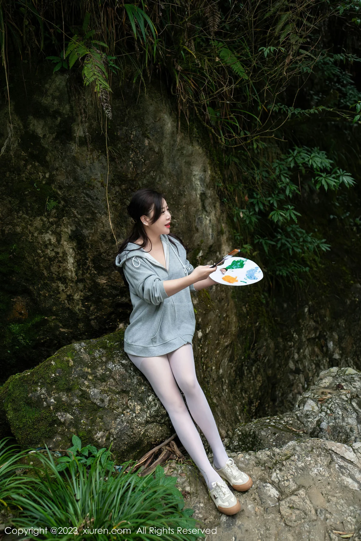 XiuRen 秀人 No.7764  王婉悠Queen 主题“山中画画的少女”性感写真22 - 1