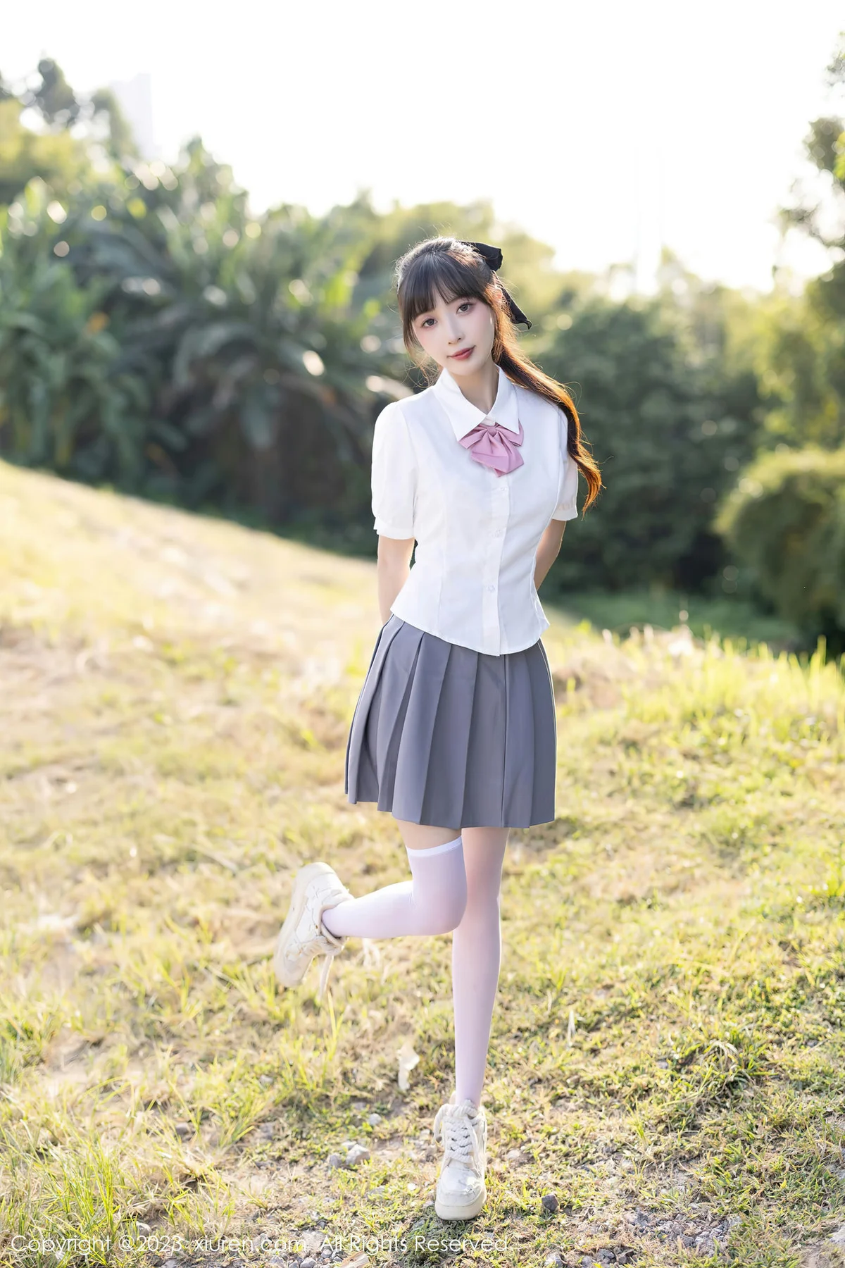 XiuRen 秀人 No.7771  林星阑 灰色短裙性感写真1 - 1