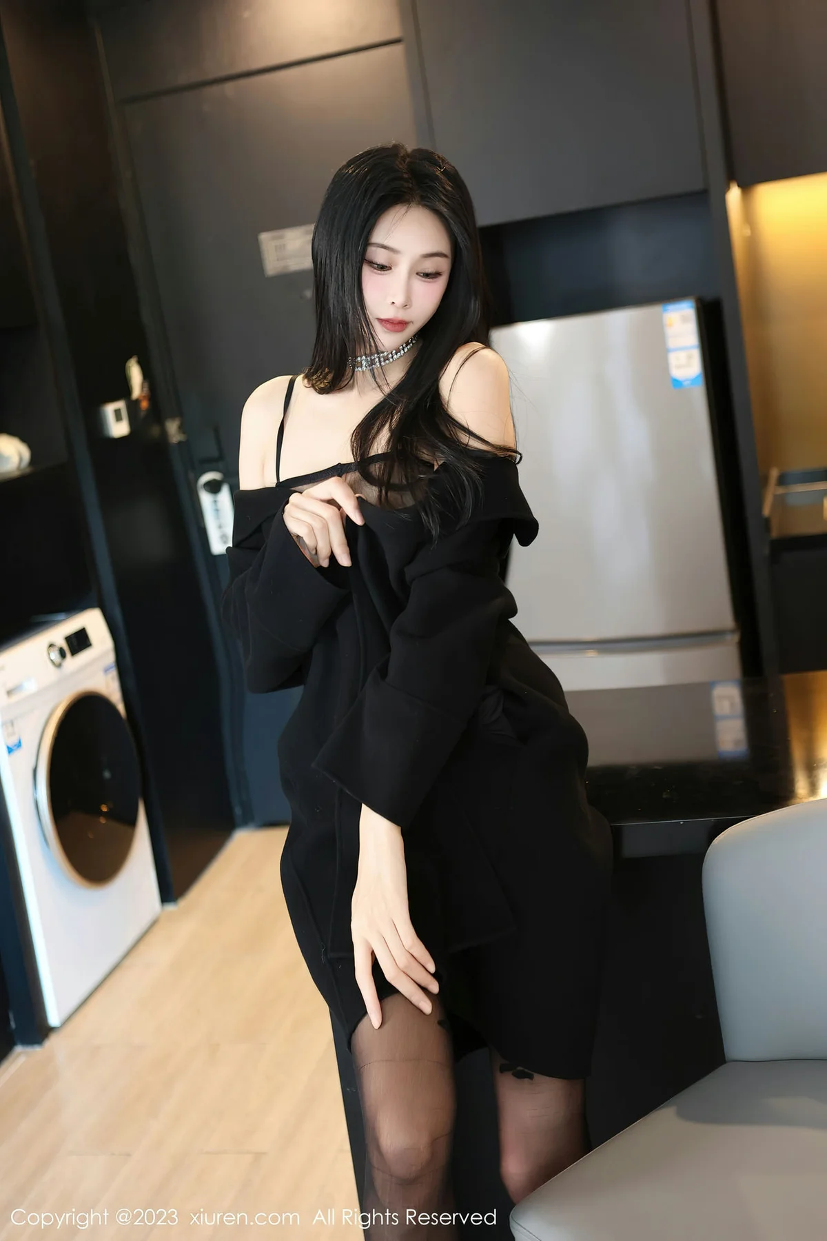 XiuRen 秀人 No.7797  草莓mm 魅惑黑丝性感写真 - 1