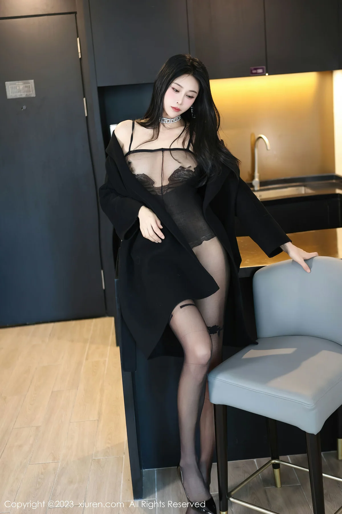 XiuRen 秀人 No.7797  草莓mm 魅惑黑丝性感写真 - 5