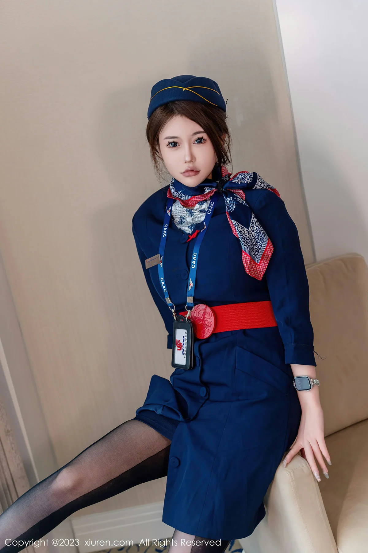 XiuRen 秀人 No.7879  甜妮 空姐制服性感写真 - 2