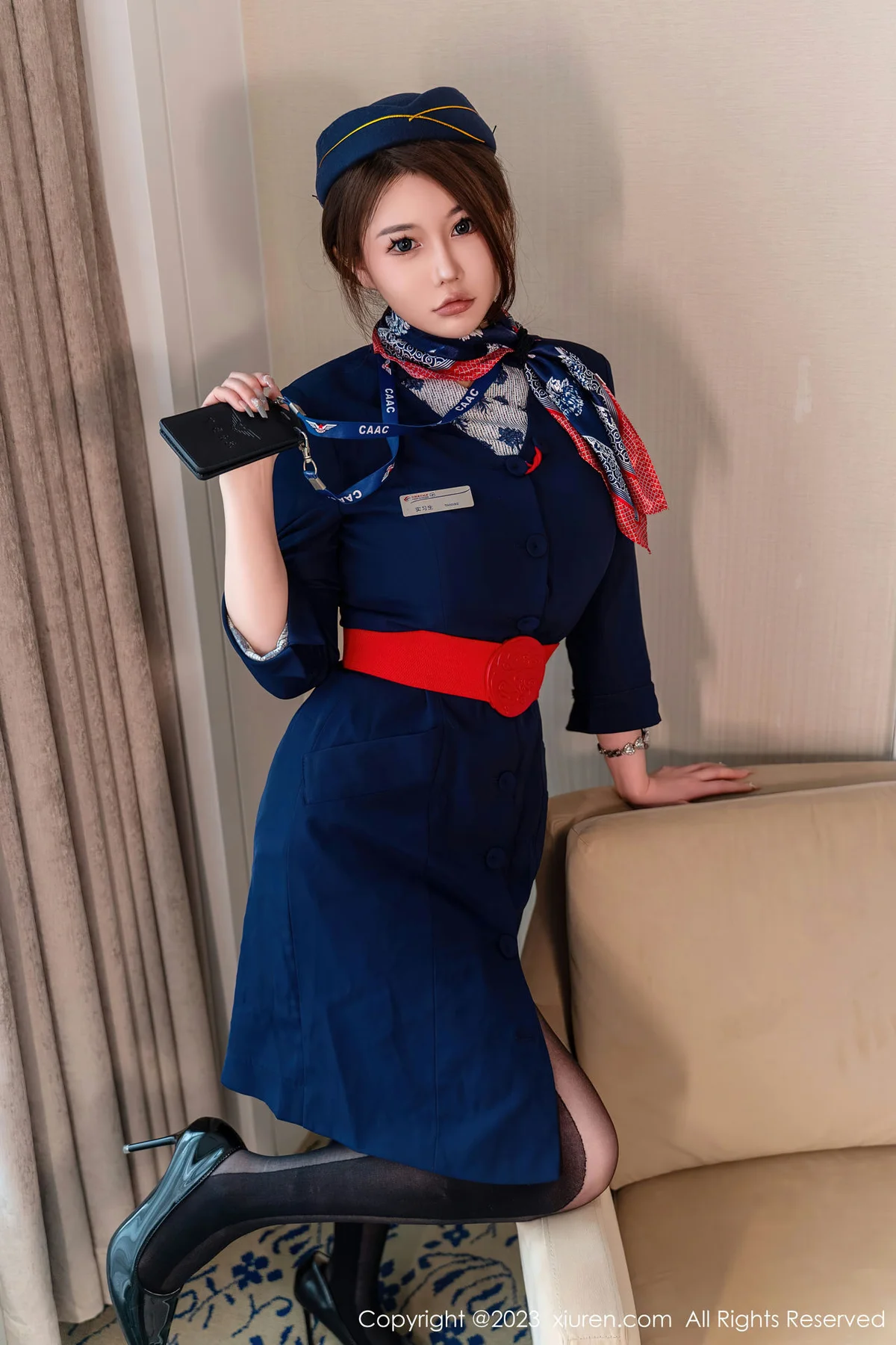 XiuRen 秀人 No.7879  甜妮 空姐制服性感写真 - 5