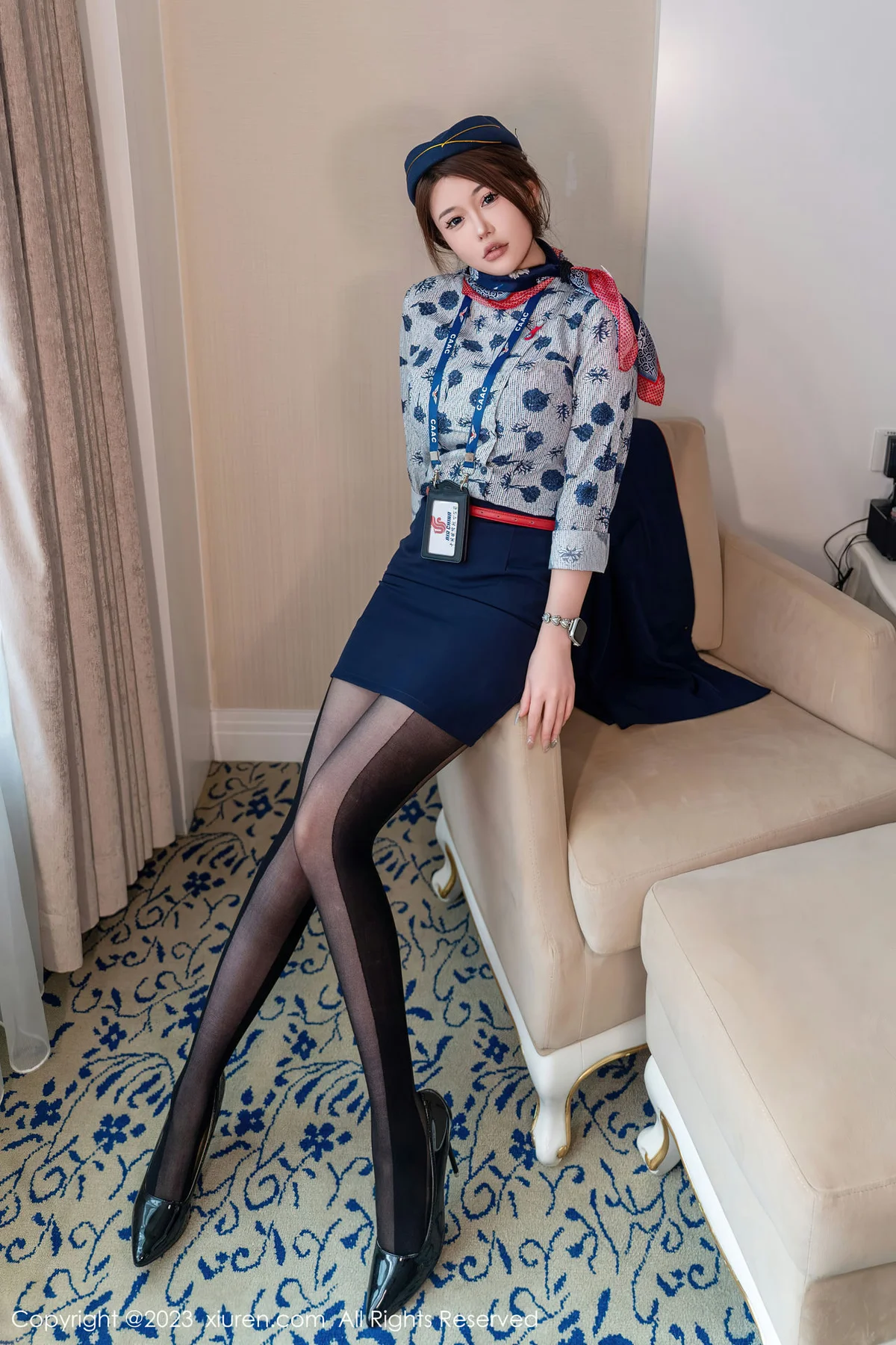 XiuRen 秀人 No.7879  甜妮 空姐制服性感写真 - 10