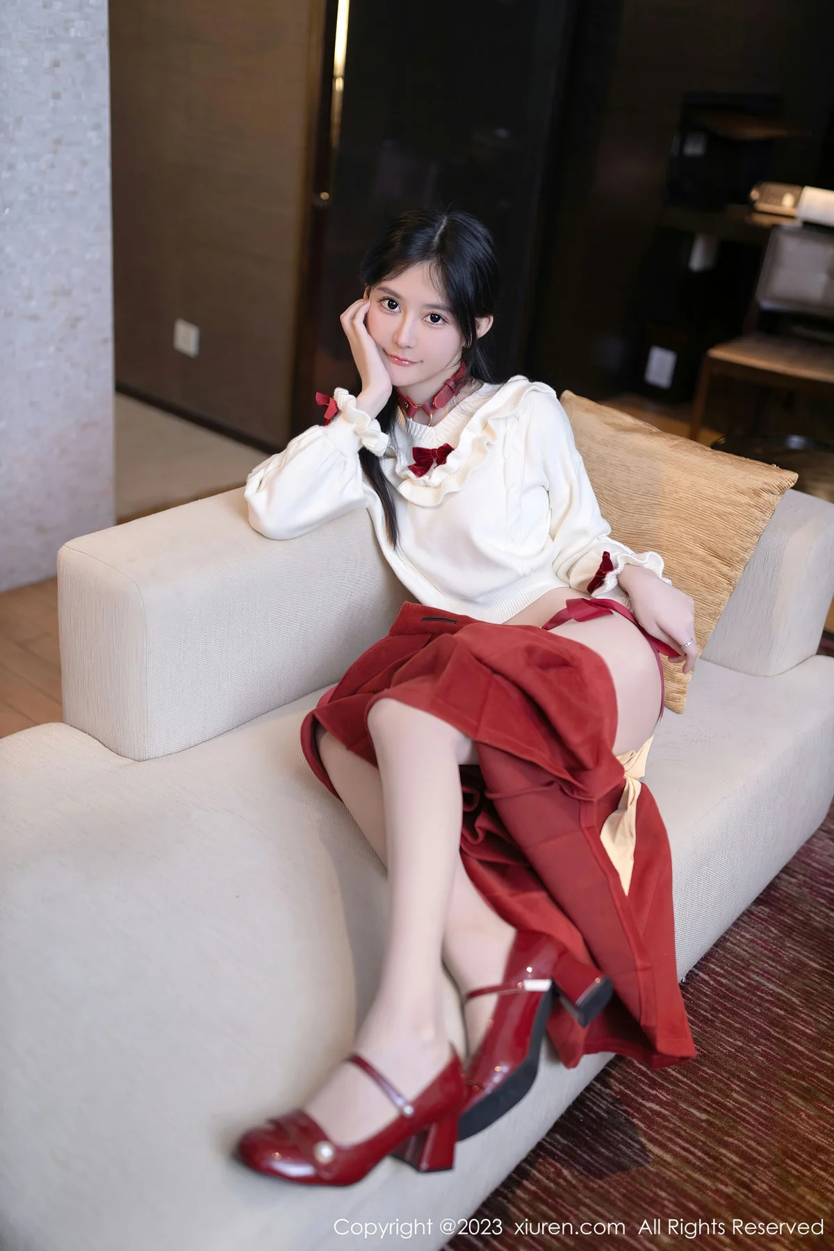 XiuRen 秀人 No.7890  幼幼 红色情趣性感写真11 - 3