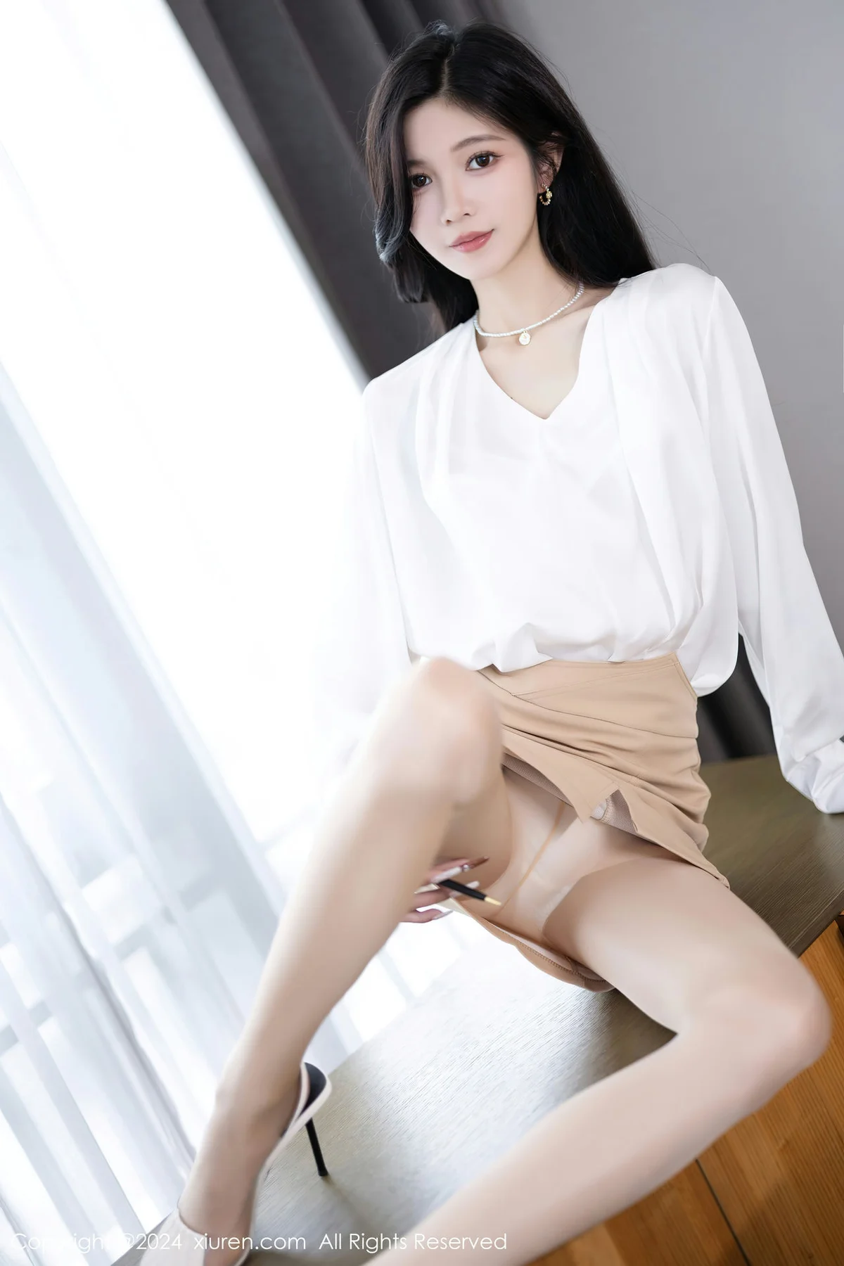 XiuRen 秀人 No.7906  程程程- 杏色短裙性感写真11 - 9