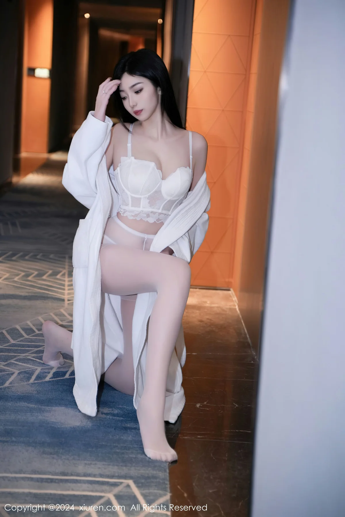 XiuRen 秀人 No.7960  安琪Yee 白色睡袍性感写真3 - 5