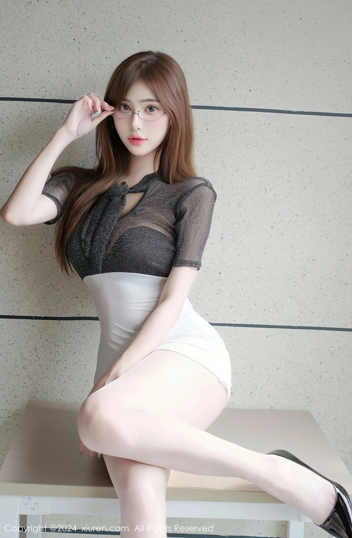 XiuRen 秀人 No.7966  Lavinia肉肉 黑色薄纱性感写真 - 6