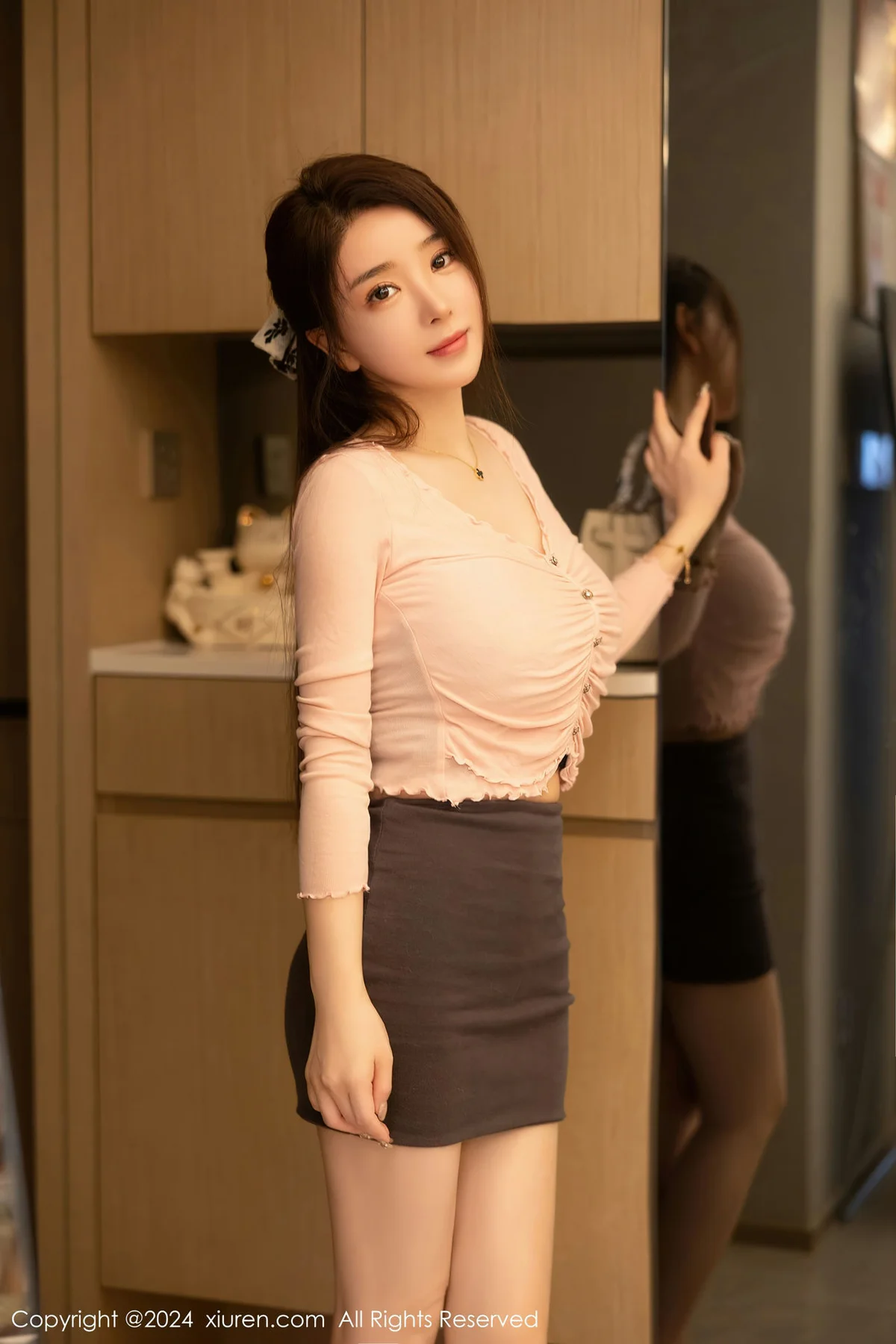 XiuRen 秀人 No.7974  雨儿酱eve 灰色短裙性感写真333 - 7