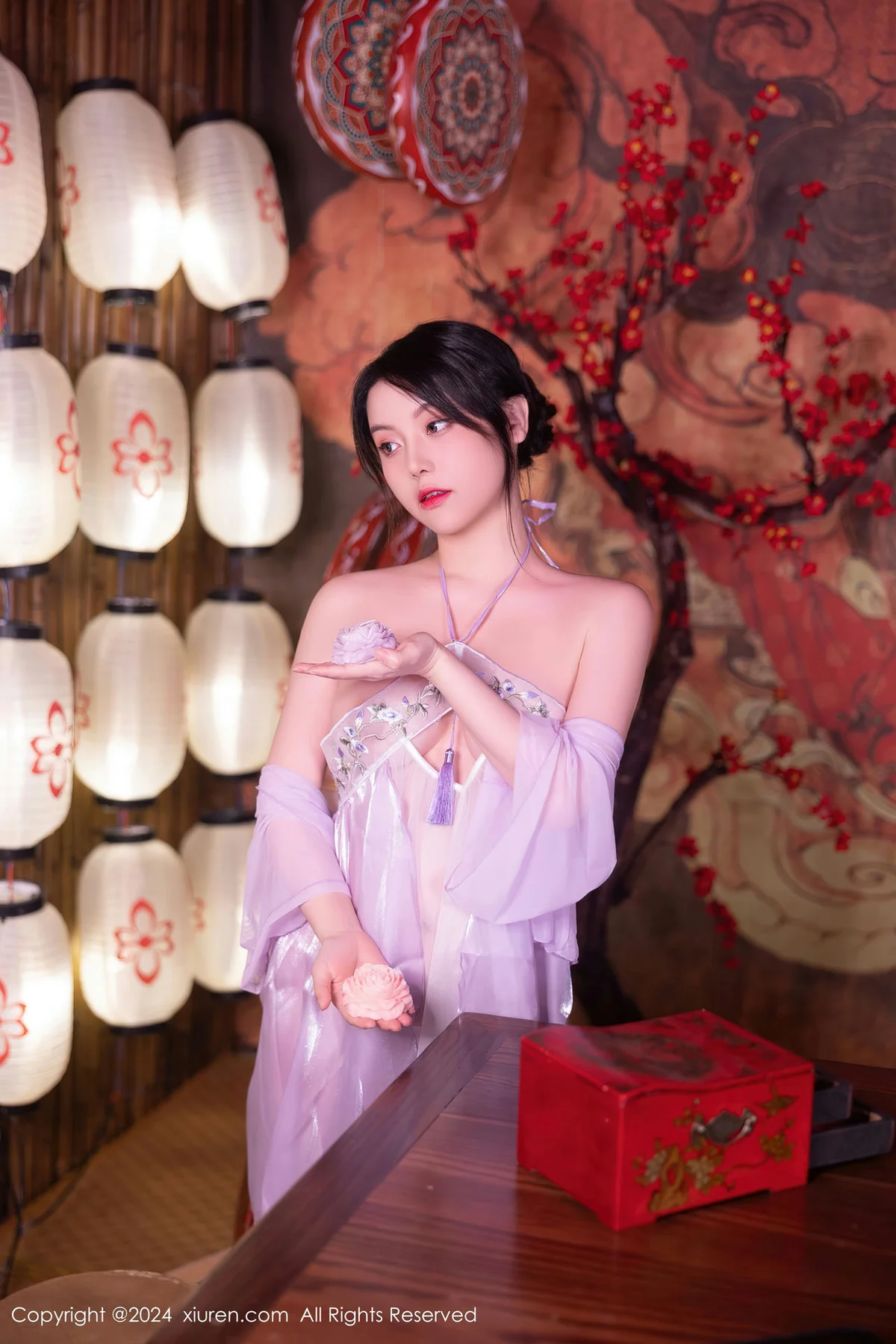 XiuRen 秀人 No.8059  豆瓣酱 轻透紫色古装性感写真1 - 10