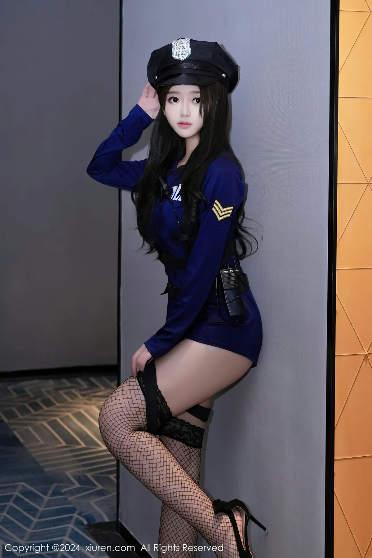 XiuRen 秀人 No.8066  奶茶味的包子 首套写真深蓝色情趣制服11 - 10