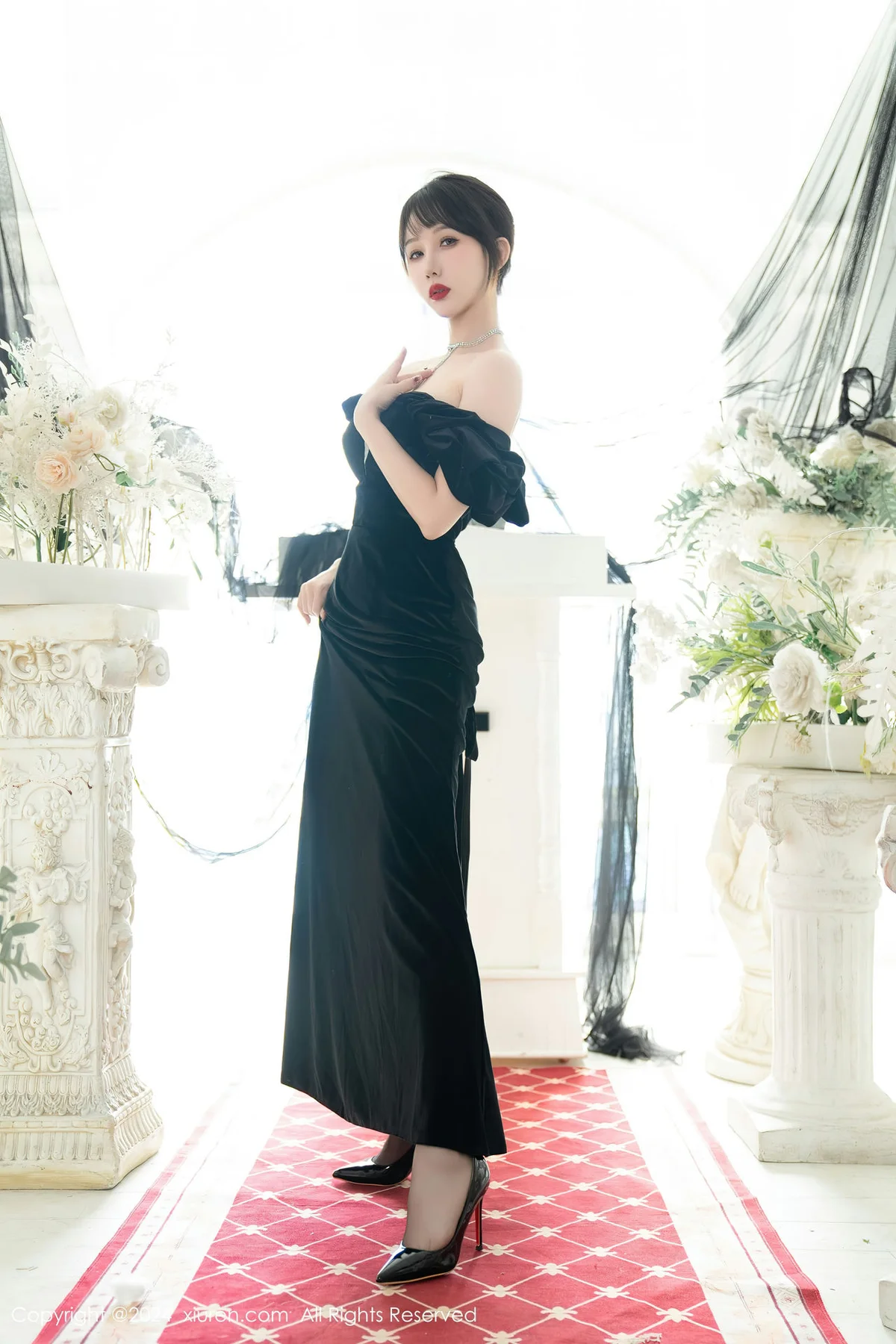 XiuRen 秀人 No.8070  波巧酱 【黑纱天使】性感写真1 - 1