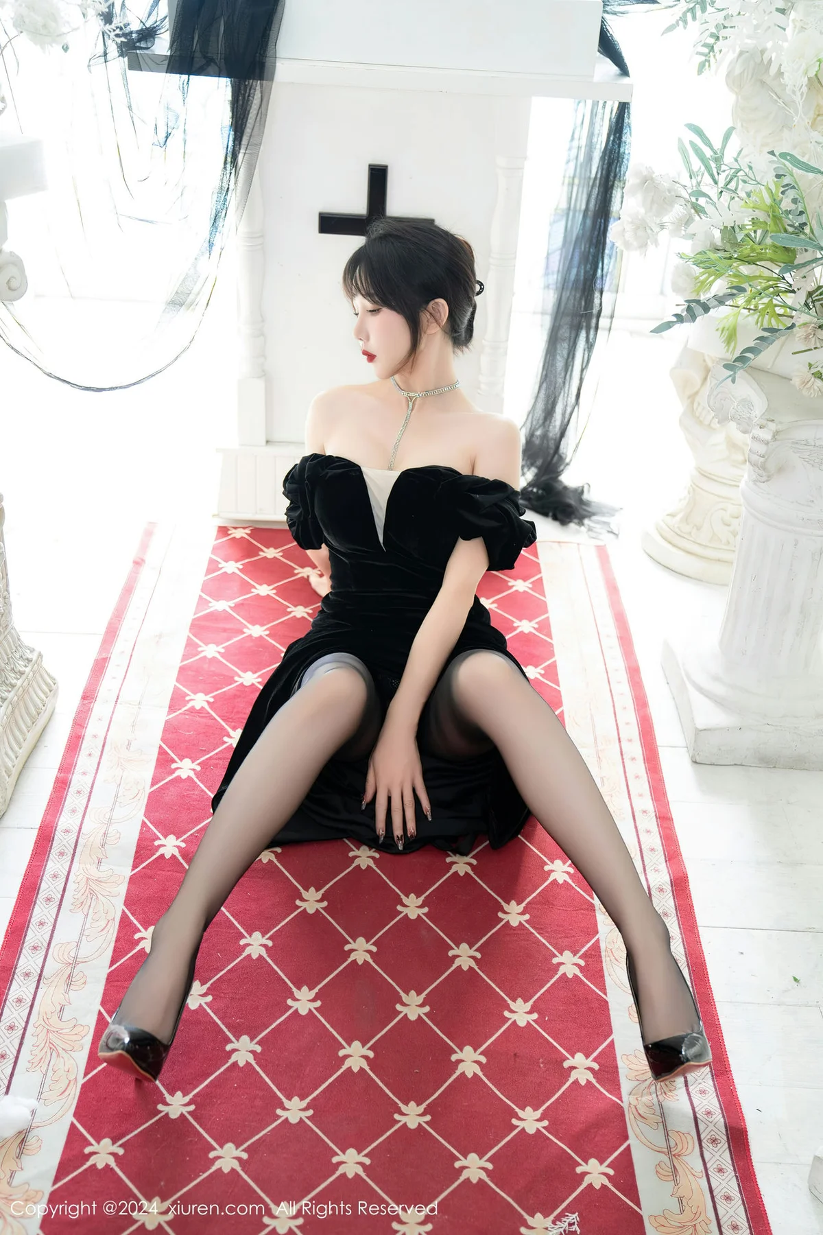 XiuRen 秀人 No.8070  波巧酱 【黑纱天使】性感写真1 - 4