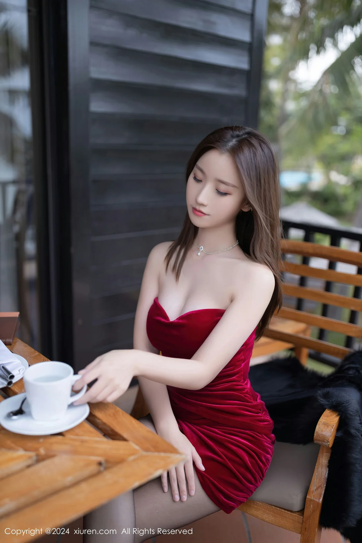 XiuRen 秀人 No.8077  杏子Yada 黑色内衣泰国旅拍11 - 6