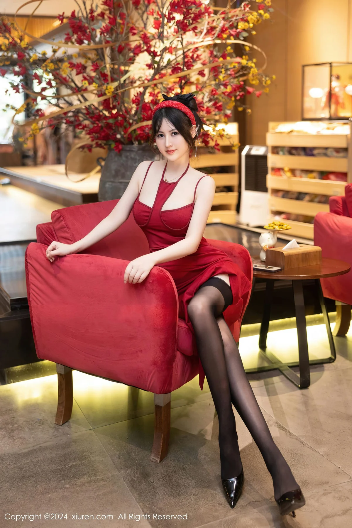 XiuRen 秀人 No.8078  诗诗kiki 红色情趣吊带写真1 - 4