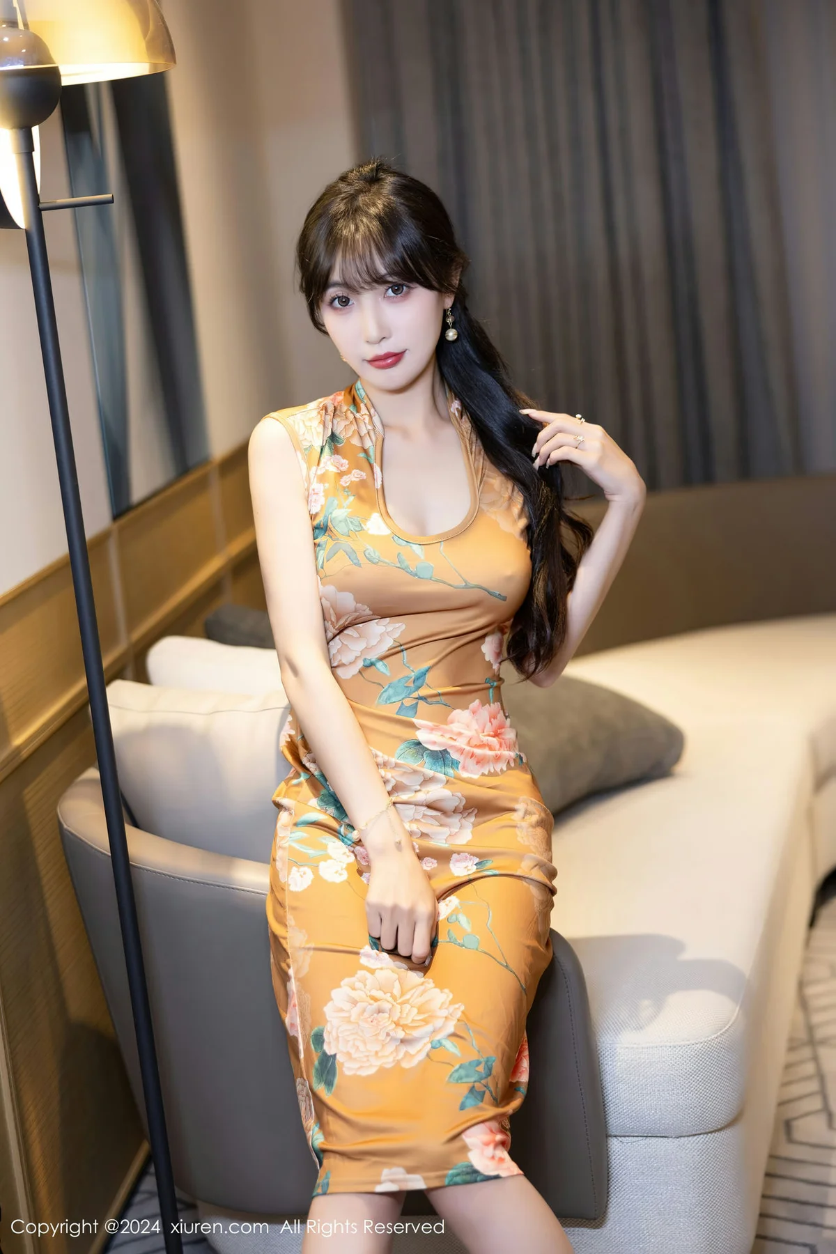 XiuRen 秀人 No.8084  林星阑 图案旗袍性感写真11 - 10