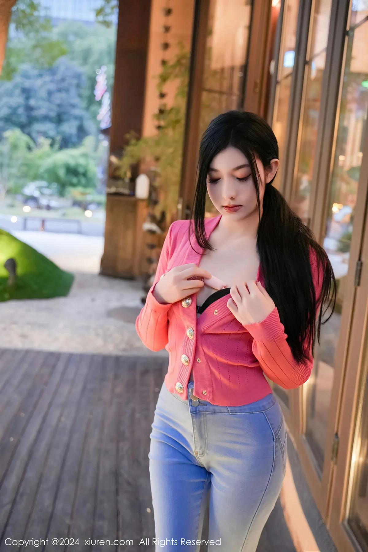 XiuRen 秀人 No.8091  龙雪儿 配简约牛仔裤性感写真1 - 8