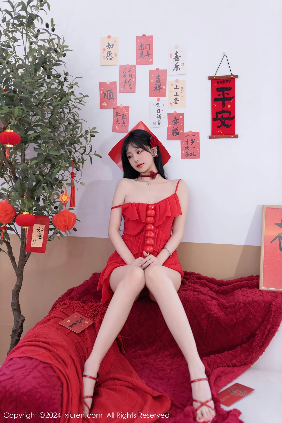 XiuRen 秀人 No.8098  幼幼 红色贺新春主题泰国旅拍22 - 6