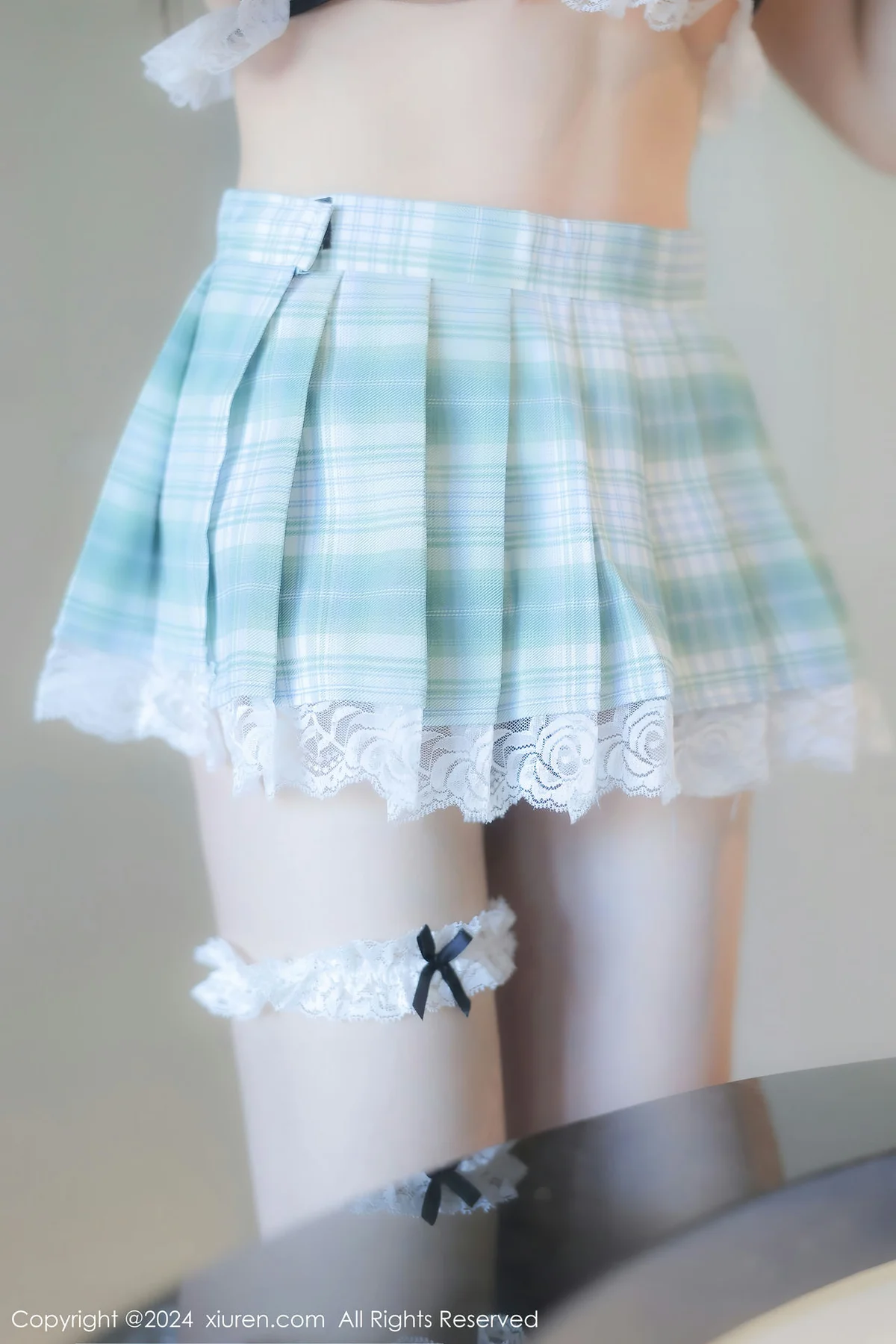 XiuRen 秀人 No.8108  林幼一 蓝白格子裙性感写真33 - 9