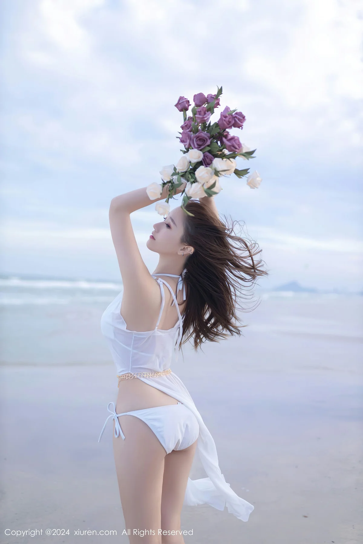 XiuRen 秀人 No.8123  杏子Yada 白色比基尼泰国旅拍 - 2