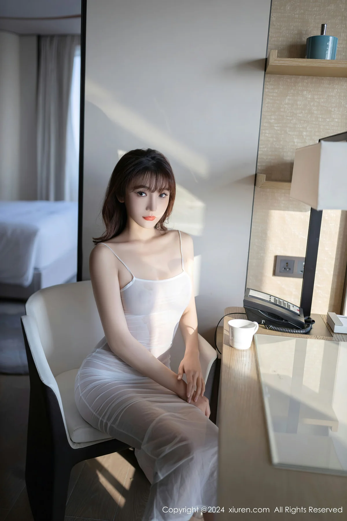 XiuRen 秀人 No.8131  陆萱萱 轻透白色吊带裙泰国旅拍111 - 7