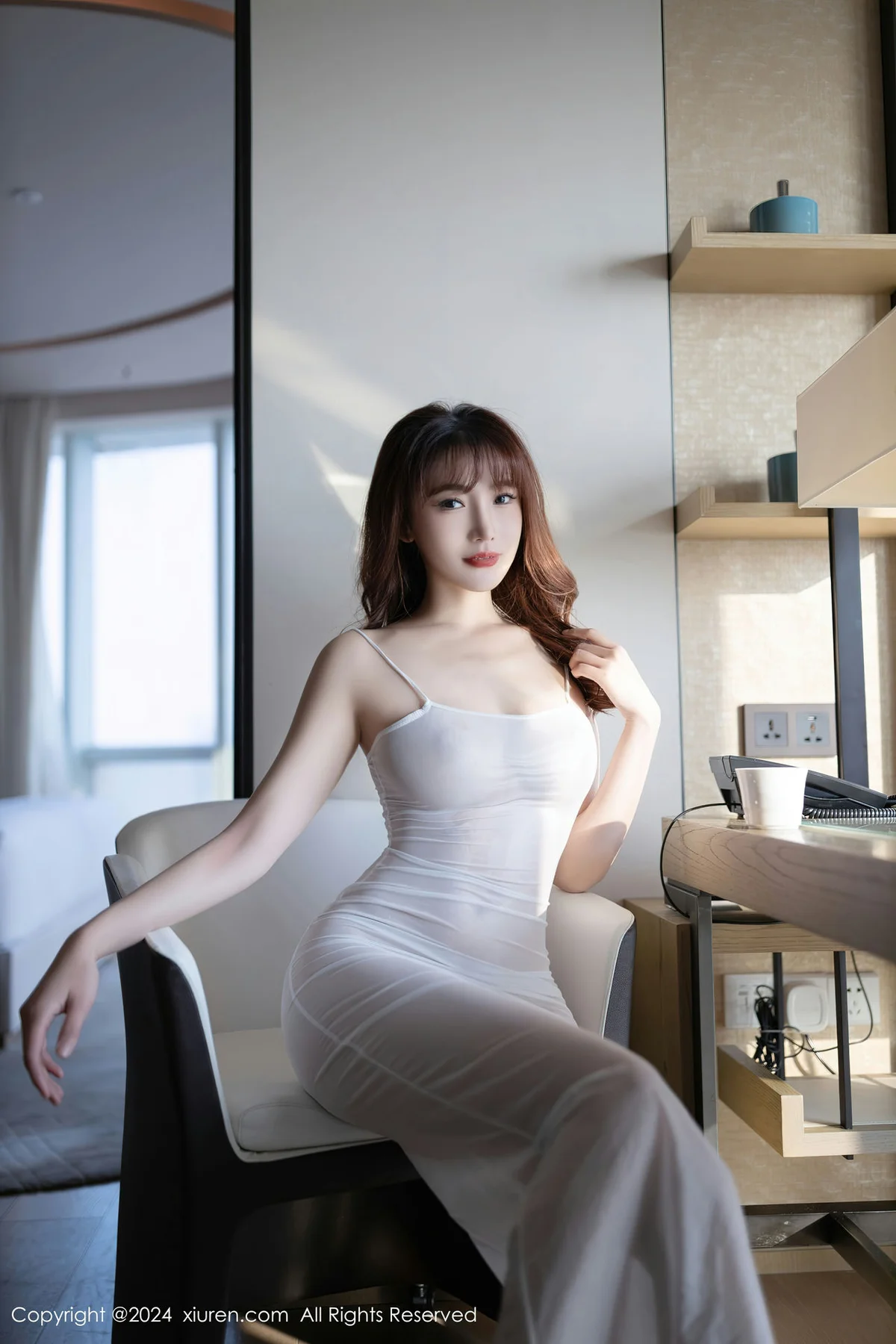 XiuRen 秀人 No.8131  陆萱萱 轻透白色吊带裙泰国旅拍111 - 10