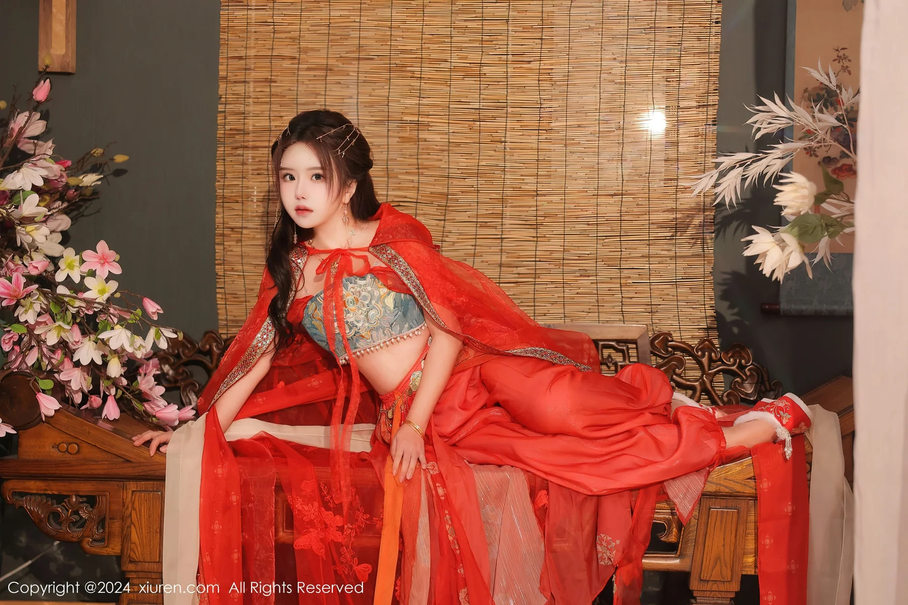 XiuRen 秀人 No.8146  小薯条nienie 红色古装性感写真1 - 7