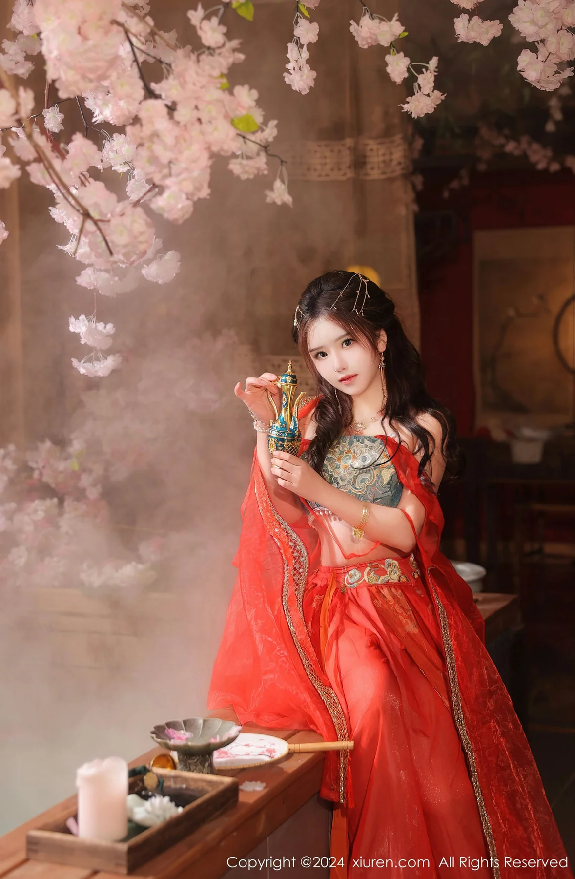 XiuRen 秀人 No.8146  小薯条nienie 红色古装性感写真1 - 1