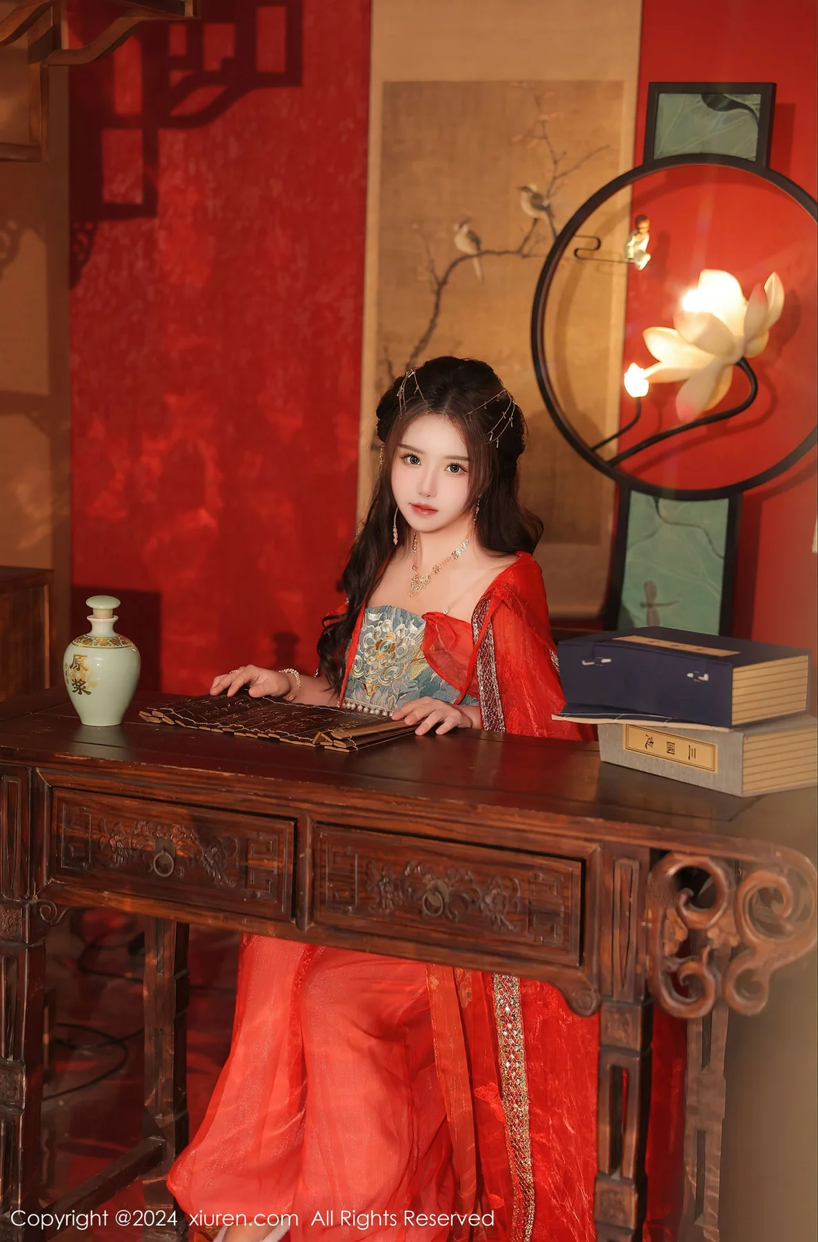 XiuRen 秀人 No.8146  小薯条nienie 红色古装性感写真1 - 8