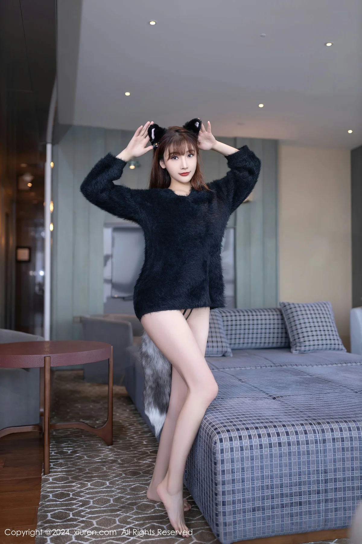 XiuRen 秀人 No.8159  陆萱萱 黑色内衣泰国旅拍111 - 1