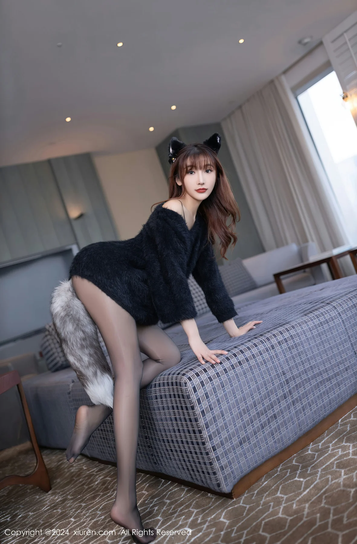 XiuRen 秀人 No.8159  陆萱萱 黑色内衣泰国旅拍111 - 8