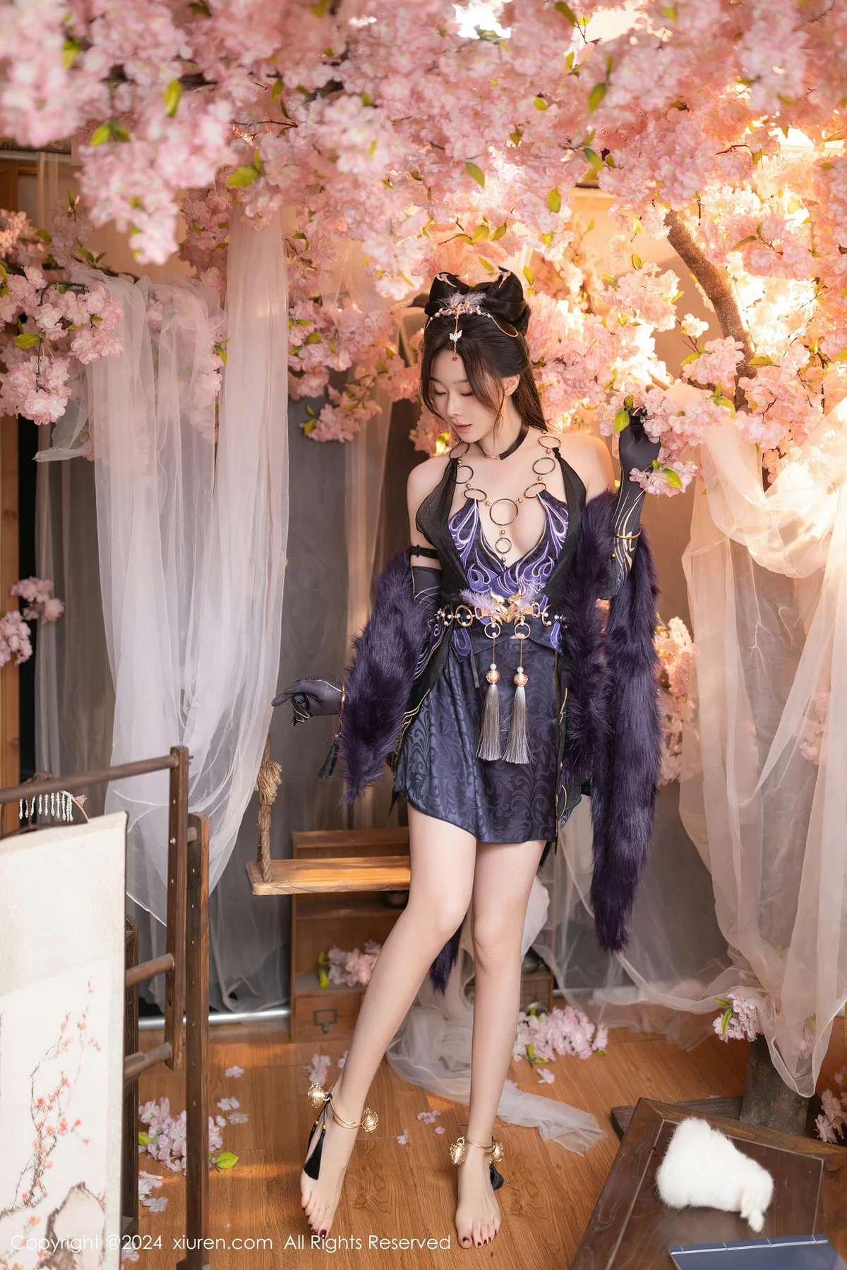 XiuRen 秀人 No.8232  小逗逗 紫色玉玲珑性感写真1 - 1