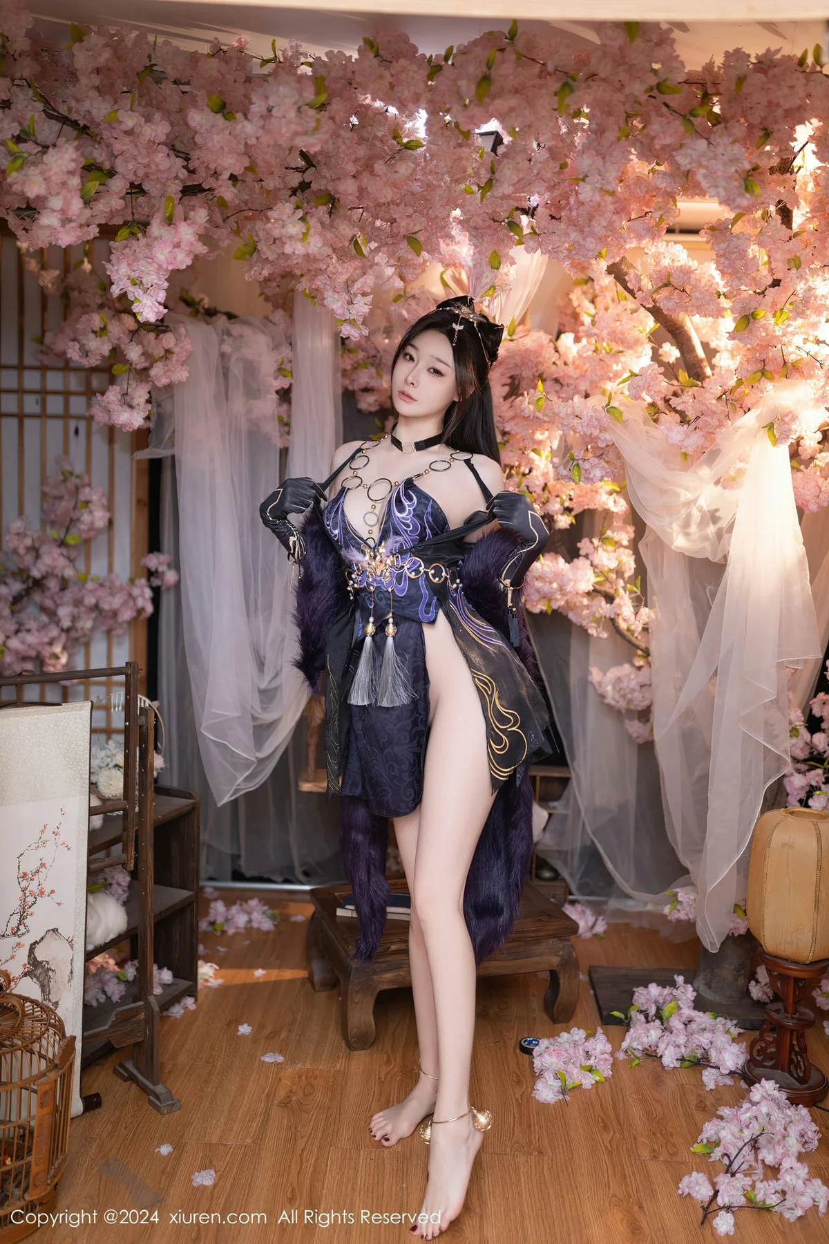 XiuRen 秀人 No.8232  小逗逗 紫色玉玲珑性感写真1 - 8