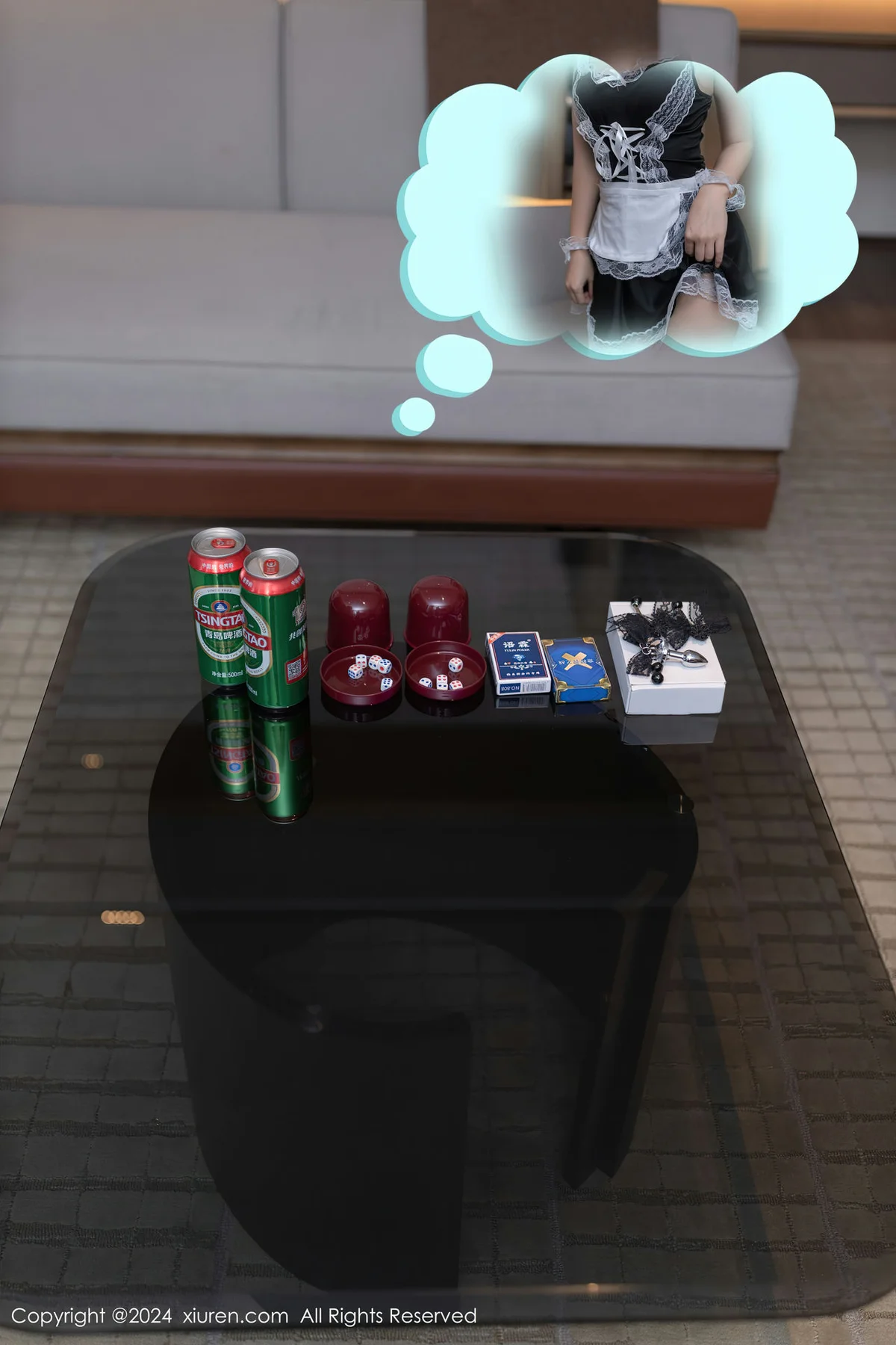 XiuRen 秀人 No.8264  杏子Yada 感紫灰色蕾丝内衣性感写真33 - 8