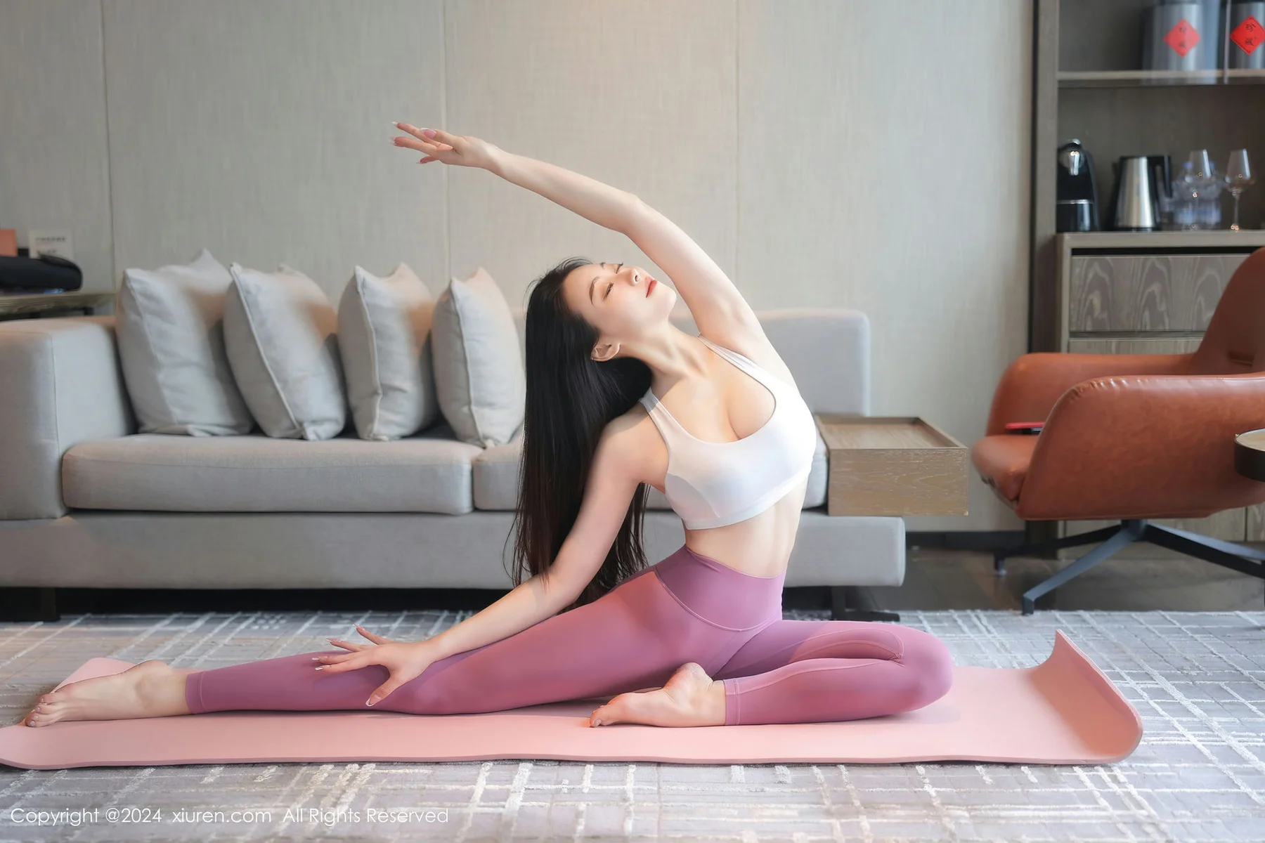 XiuRen 秀人 No.8336 清妙 首套写真粉色瑜伽服11 - 2