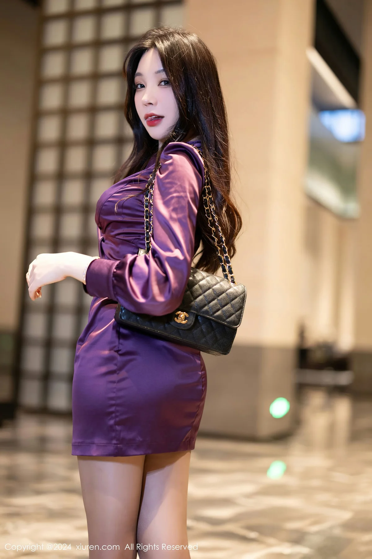 XiuRen 秀人 No.8342 徐莉芝Booty 黑色网袜性感写真1 - 7