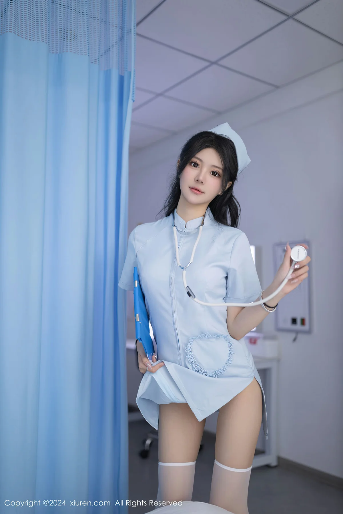 XiuRen 秀人 No.8389 幼幼 浅蓝色护士装性感写真111 - 9