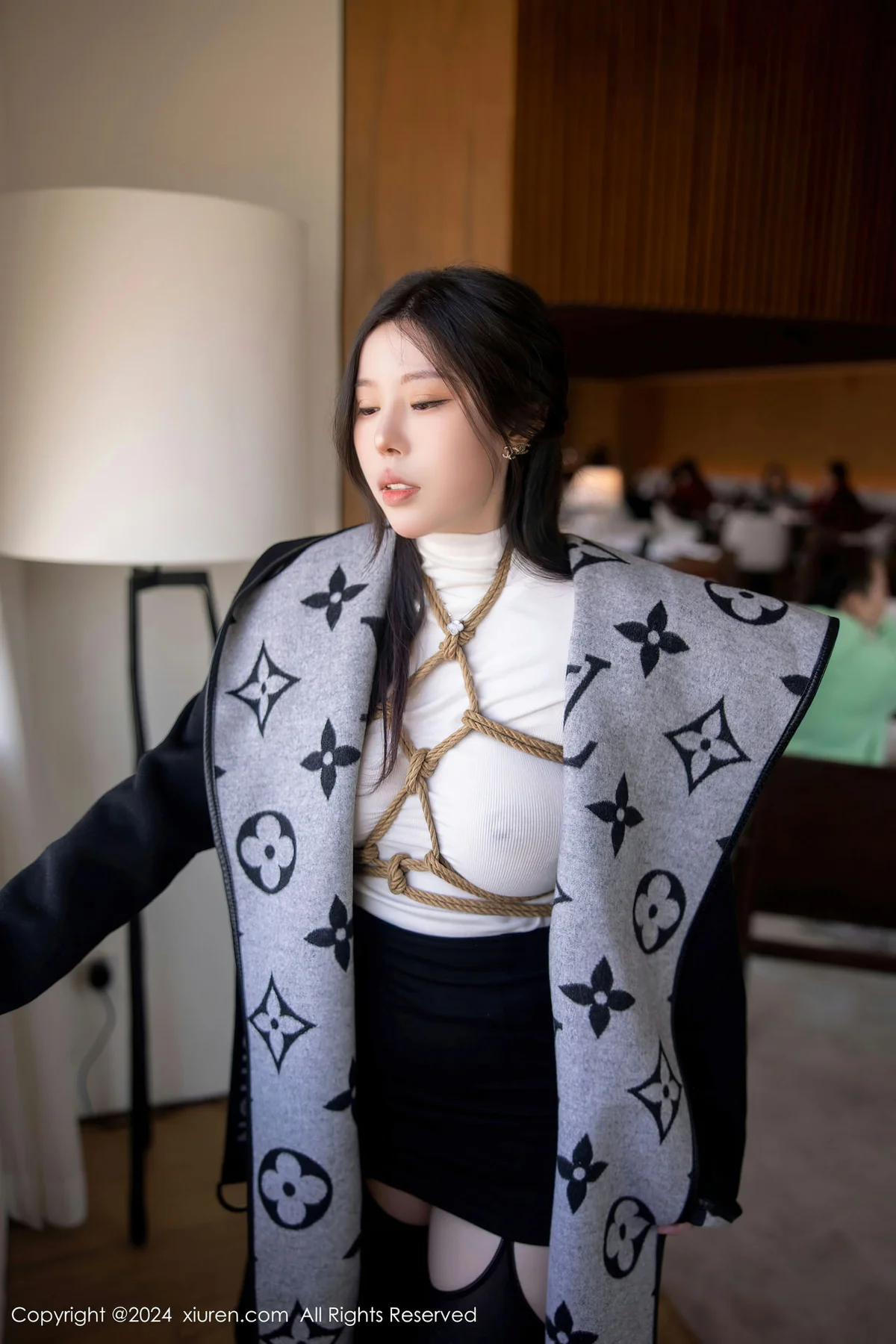 XiuRen 秀人 No.8390 白茹雪 白色轻透上衣性感写真111 - 1