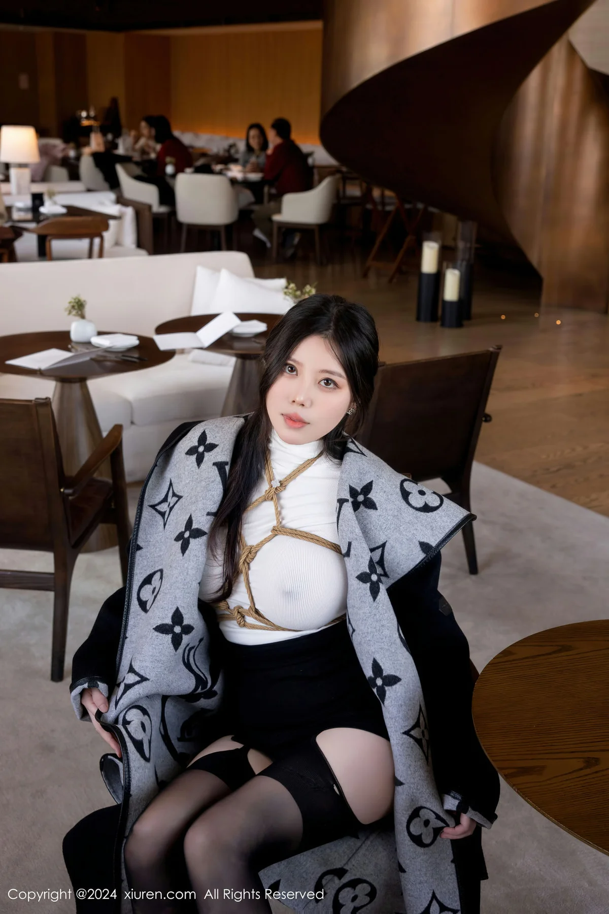 XiuRen 秀人 No.8390 白茹雪 白色轻透上衣性感写真111 - 8