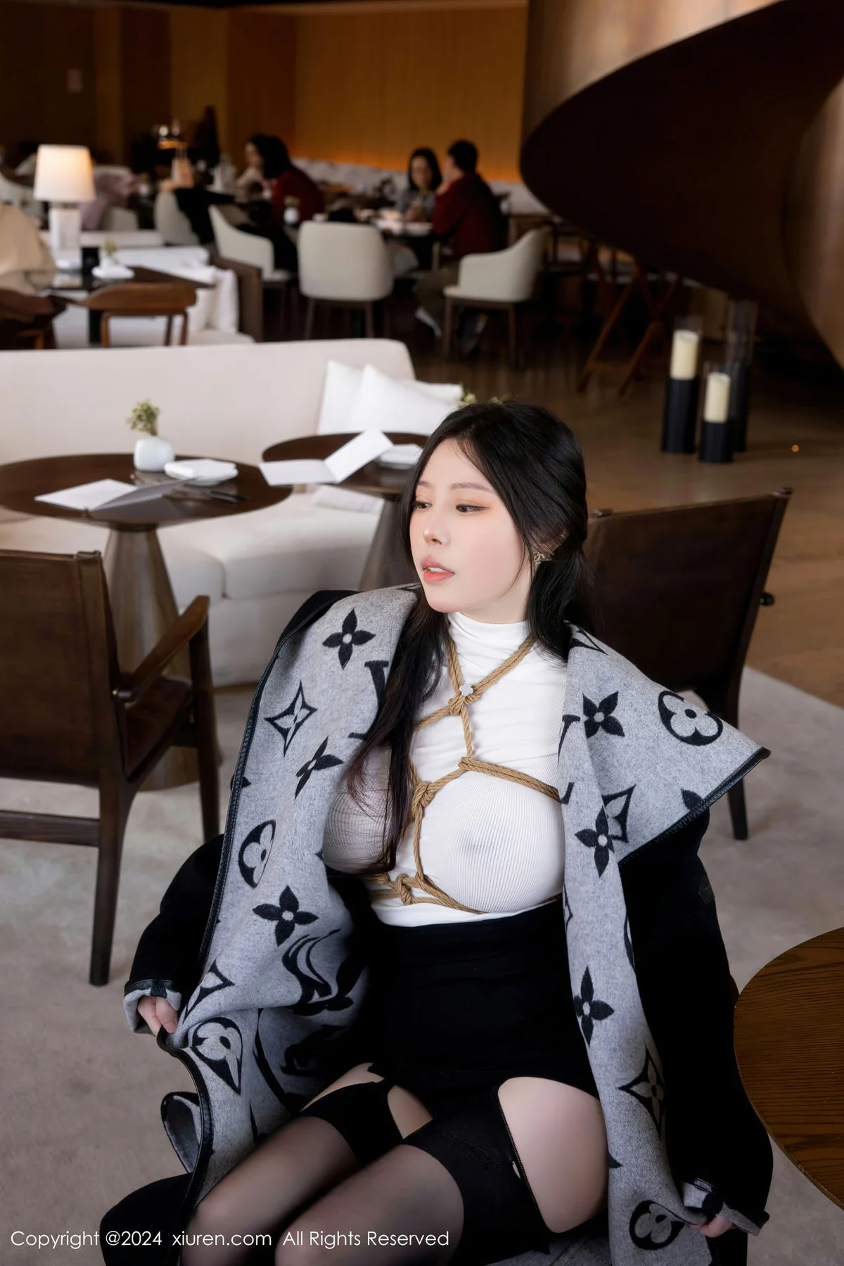 XiuRen 秀人 No.8390 白茹雪 白色轻透上衣性感写真111 - 9