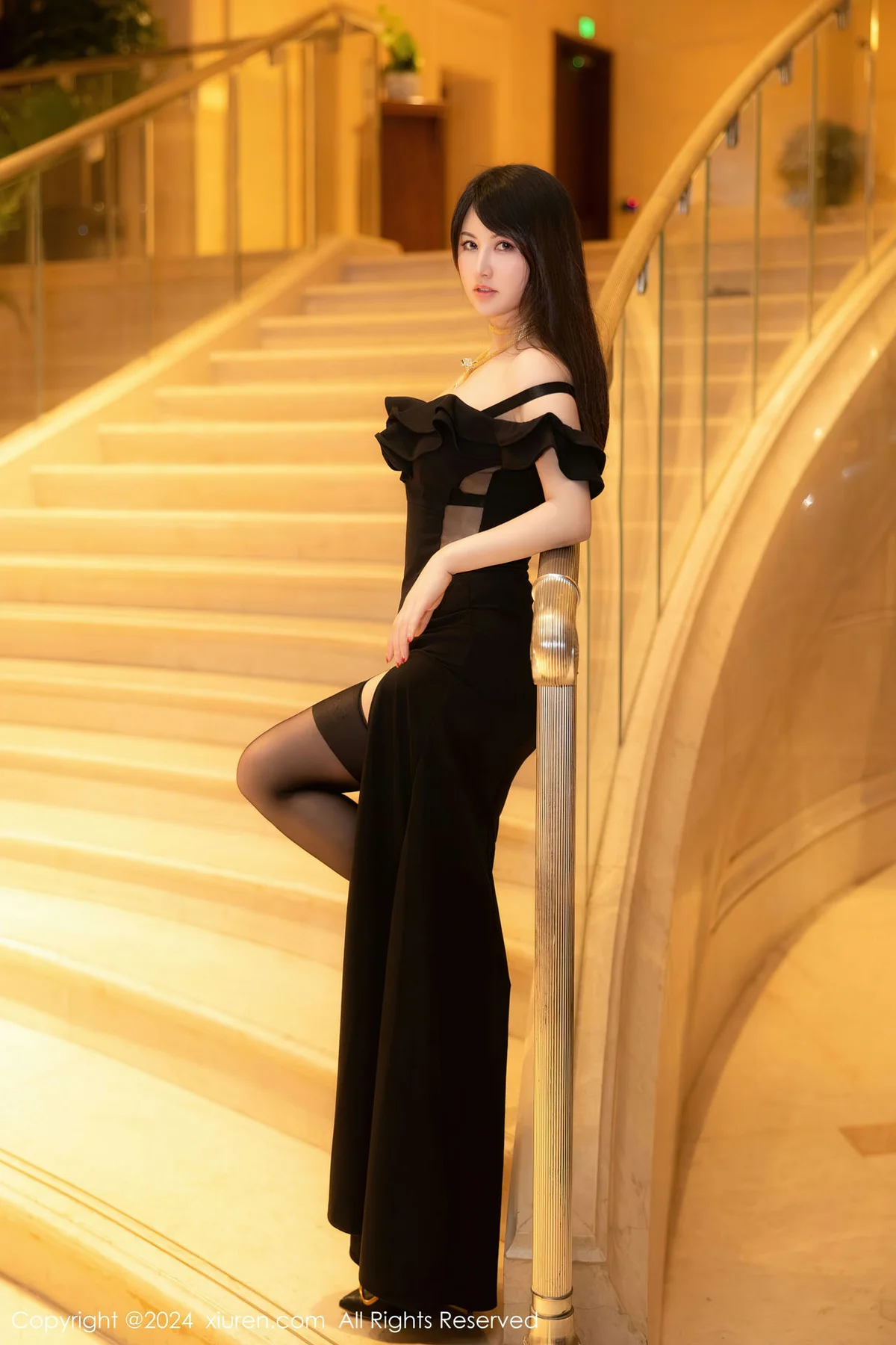 XiuRen 秀人 No.8397 诗诗kiki 黑色礼裙性感写真11 - 5