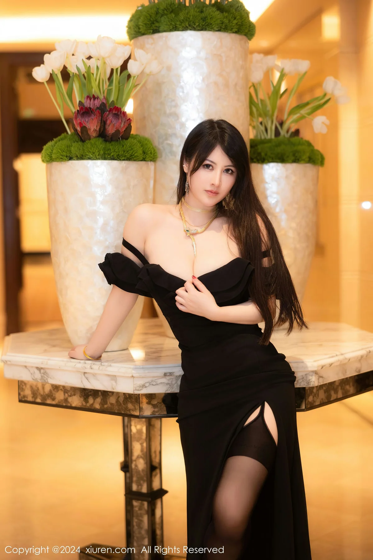 XiuRen 秀人 No.8397 诗诗kiki 黑色礼裙性感写真11 - 7