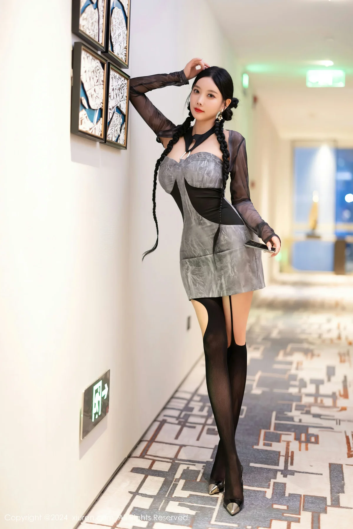 XiuRen 秀人 No.8403 杨晨晨Yome 黑色轻透上衣性感写真11 - 3